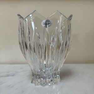 Vintage (1990-1994) Gorham "Lotus Collection" Pocket Crystal Vase West Germany